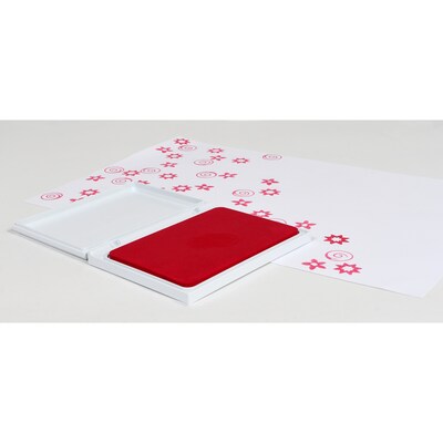 Ready2Learn™ Jumbo Washable Stamp Pad, Red Ink, Pack of 2 (CE-10037-2)