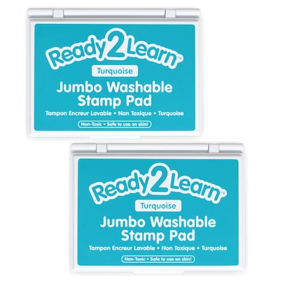 Ready2Learn™ Jumbo Washable Stamp Pad, Turquoise Ink, Pack of 2 (CE-10038-2)