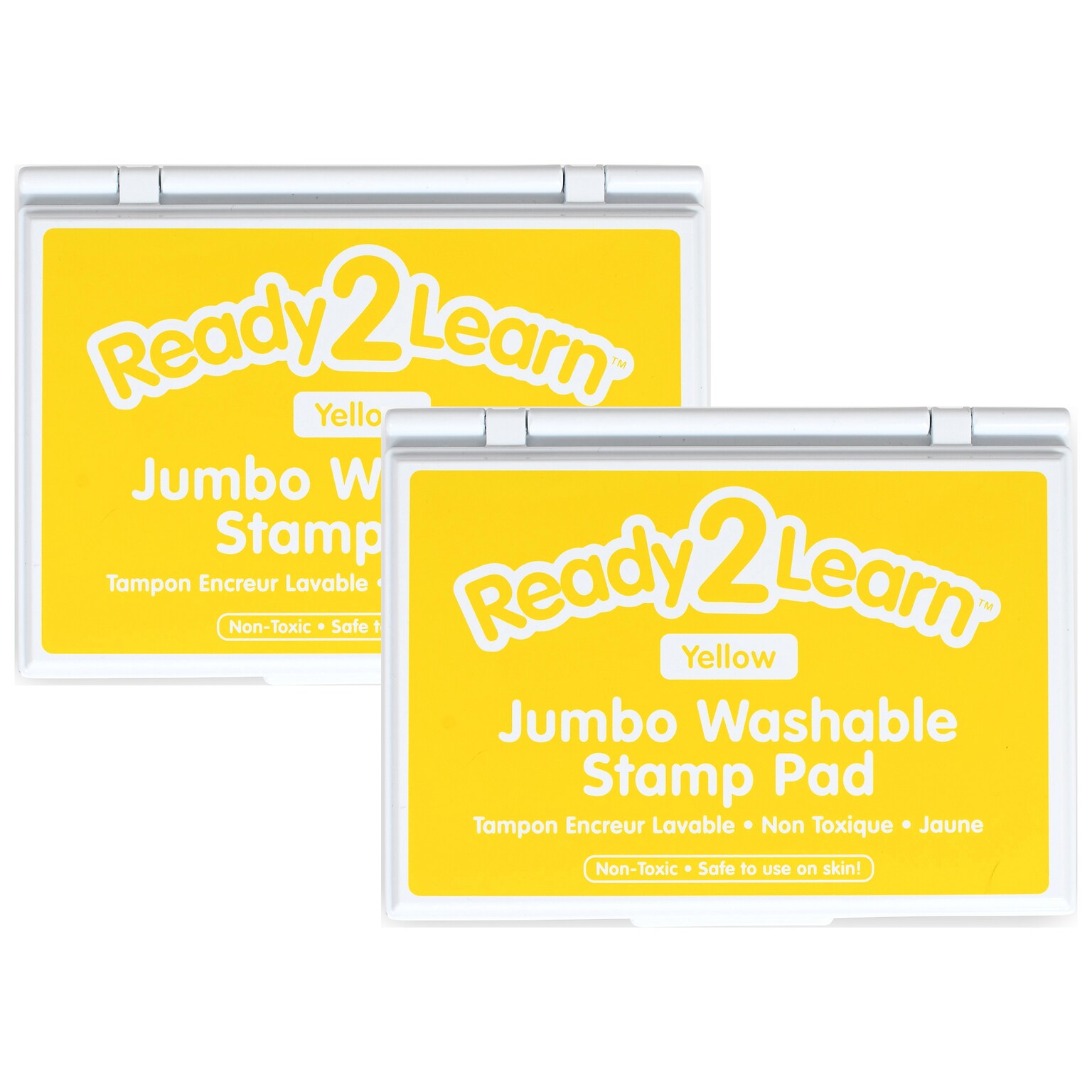 Ready2Learn™ Jumbo Washable Stamp Pad, Yellow Ink, Pack of 2 (CE-10039-2)