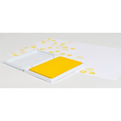 Ready2Learn™ Jumbo Washable Stamp Pad, Yellow Ink, Pack of 2 (CE-10039-2)