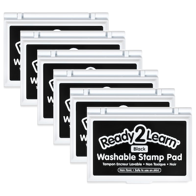 Ready2Learn™ Washable Stamp Pad, Black Ink, Pack of 6 (CE-10040-6)