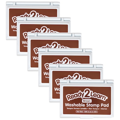 Ready2Learn™ Washable Stamp Pad, Brown Ink, Pack of 6 (CE-10042-6)