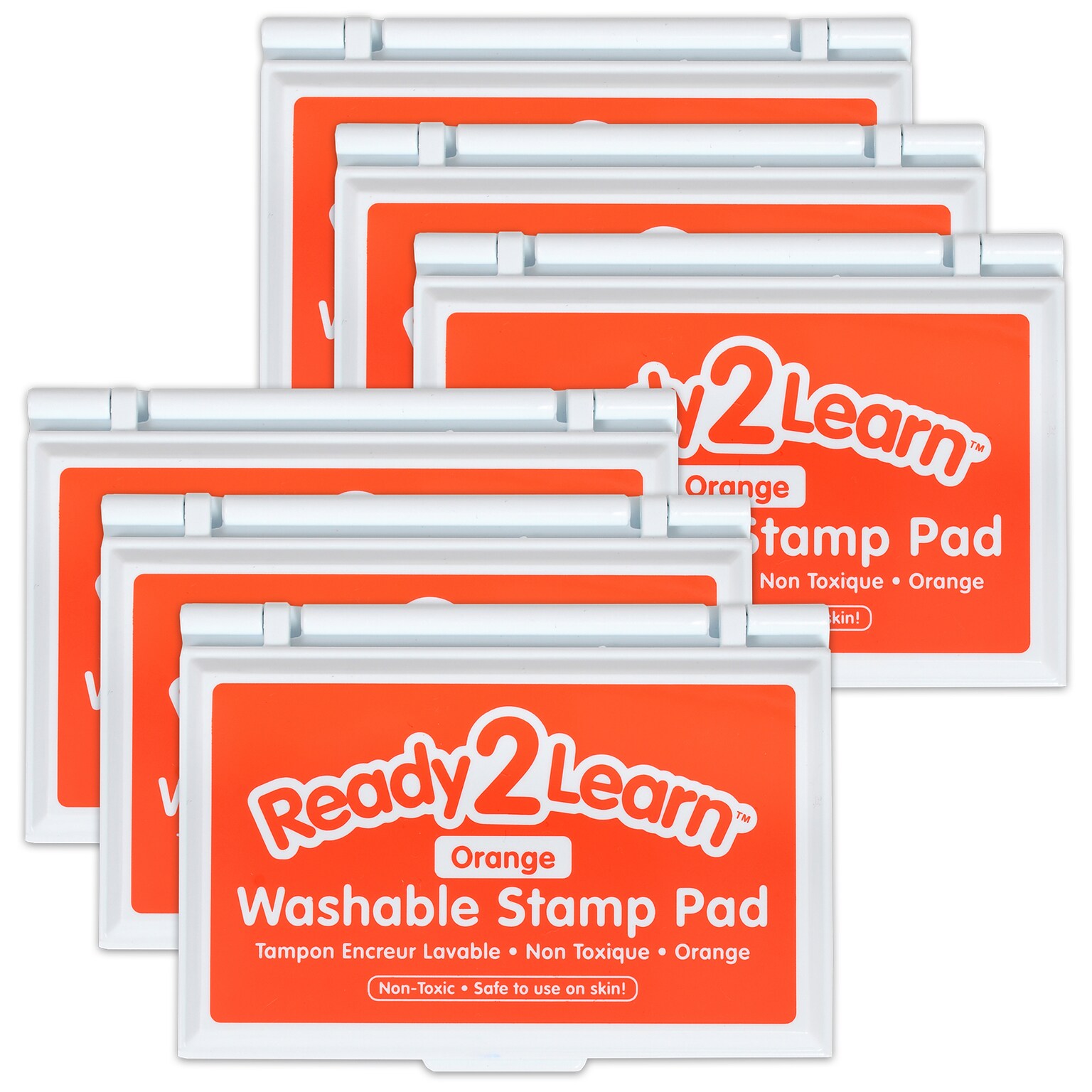 Ready2Learn™ Washable Stamp Pad, Orange Ink, Pack of 6 (CE-10045-6)