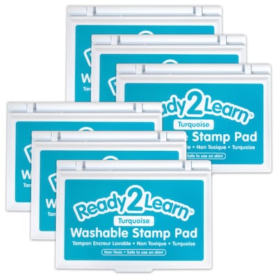 Ready2Learn™ Washable Stamp Pad, Turquoise Ink, Pack of 6 (CE-10048-6)