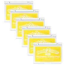 Ready2Learn™ Washable Stamp Pad, Yellow Ink, Pack of 6 (CE-10049-6)