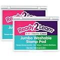 Ready2Learn™ Jumbo Washable Stamp Pad, 4-in-1 Electric Colors, Pack of 2 (CE-10052-2)
