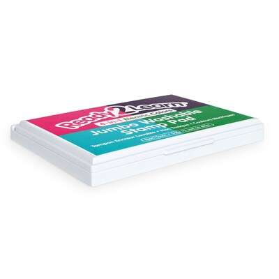 Ready2Learn™ Jumbo Washable Stamp Pad, 4-in-1 Electric Colors, Pack of 2 (CE-10052-2)