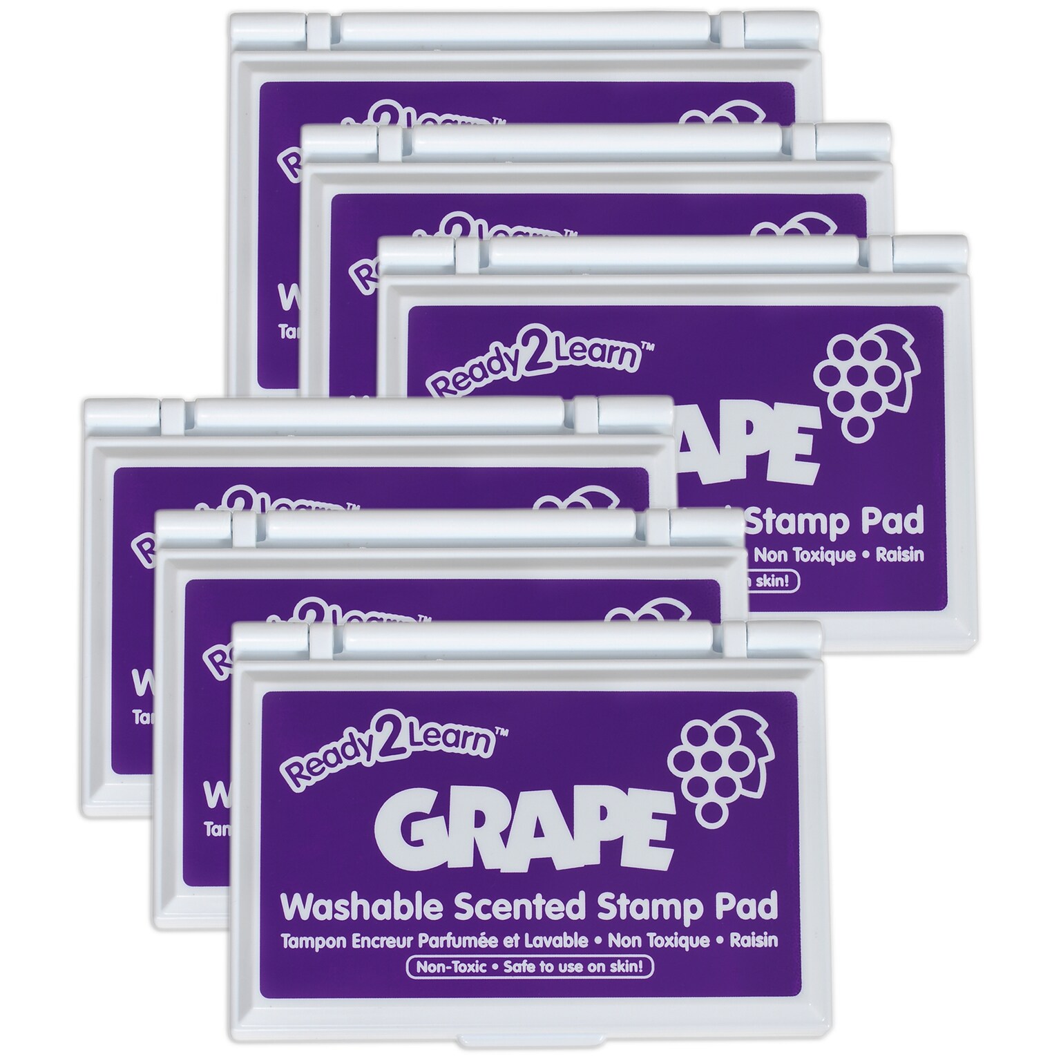 Ready2Learn™ Washable Stamp Pad, Grape Scented, Purple Ink, Pack of 6 (CE-10081-6)