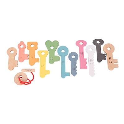 Learning Advantage TickiT™ Rainbow Wooden Keys, Assorted Colors, 11/Set (CTU73474)