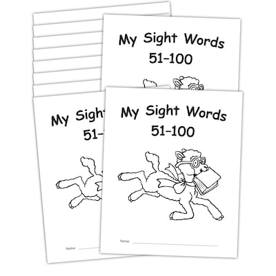 Teacher Created Resources My Own Books: My Sight Words 51-100 Workbook, 10/Pack