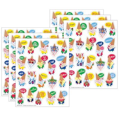 Eureka Dessert Gnomes Candy Scented Stickers, Multicolored, 80 Per Pack, 6 Packs (EU-650333-6)