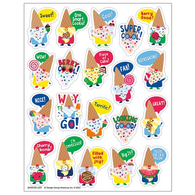Eureka Dessert Gnomes Candy Scented Stickers, Multicolored, 80 Per Pack, 6 Packs (EU-650333-6)