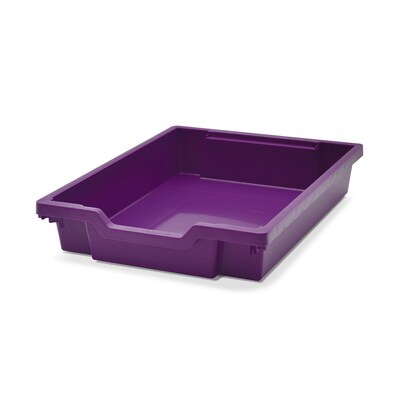 Gratnells Shallow F1 Tray, Plastic, 12.3" x 16.8" x 3", Plum Purple, 8/Bundle (GTSF0105P8)