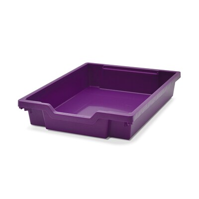 Gratnells Shallow F1 Tray, Plastic, 12.3 x 16.8 x 3, Plum Purple, 8/Bundle (GTSF0105P8)