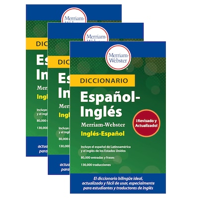 Diccionario Espanol-ingles Merriam-Webster, Paperback, 3/Pack