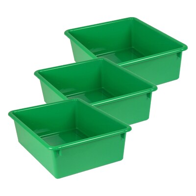 Romanoff Stowaway Tray, Plastic, 16 x 13.5 x 5.5, Green, 3/Bundle (ROM13105-3)