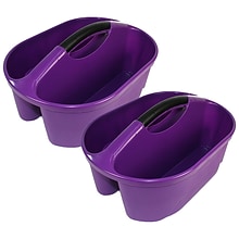 Romanoff  Classroom Caddy, Plastic, 16.25 x 12 x 8.25, Purple, 2/Bundle (ROM25606-2)
