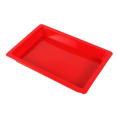 Romanoff  Small Creativitray, Plastic, 8.5 x 5.75 x 1, Red, 6/Bundle (ROM36702-6)