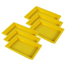 Romanoff  Small Creativitray, Plastic, 8.5 x 5.75 x 1, Yellow, 6/Bundle (ROM36703-6)