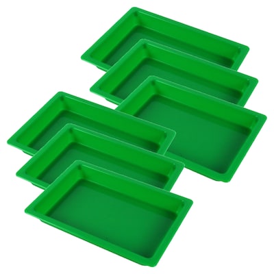 Romanoff  Small Creativitray, Plastic, 8.5 x 5.75 x 1, Green, 6/Bundle (ROM36705-6)