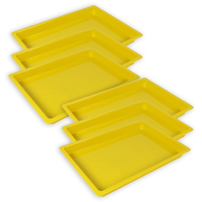 Romanoff  Medium Creativitray, Plastic, 11.5 x 8.25 x 1, Yellow, 6/Bundle (ROM36803-6)