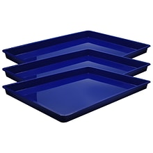 Romanoff  Large Creativitray, Plastic, 17.5 x 12.5 x 1.25, Blue, 3/Bundle (ROM36904-3)