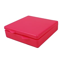 Romanoff  Micro Box, Plastic, 4 x 4 x 1, Hot Pink, 6/Bundle (ROM60407-6)