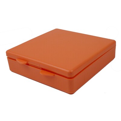 Romanoff  Micro Box, Plastic, 4 x 4 x 1, Orange, 6/Bundle (ROM60409-6)