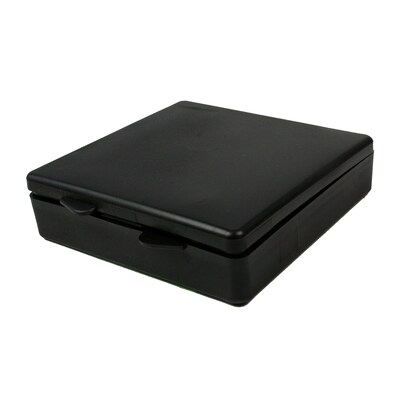 Romanoff  Micro Box, Plastic, 4" x 4" x 1", Black, 6/Bundle (ROM60410-6)