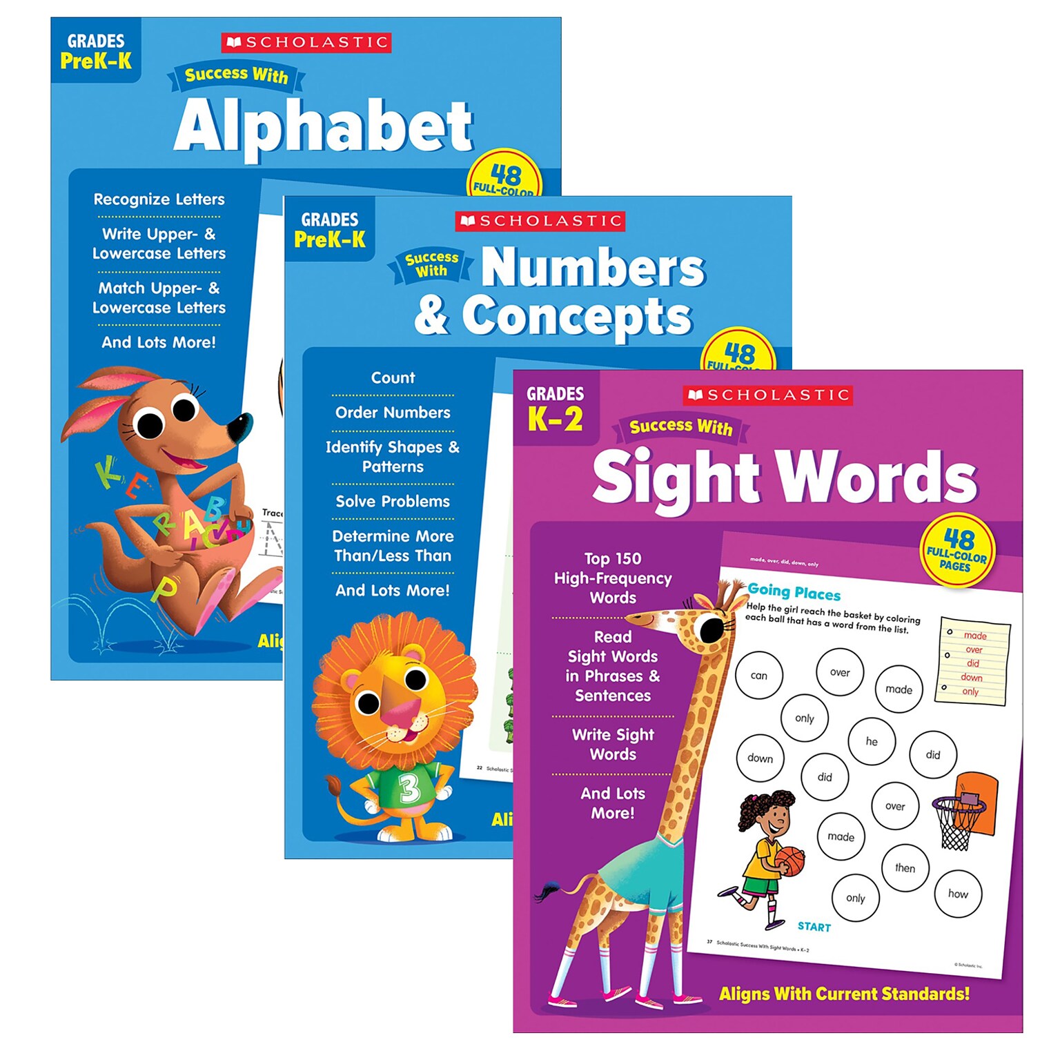 Scholastic Early Learning Success Workbooks, 3/Set