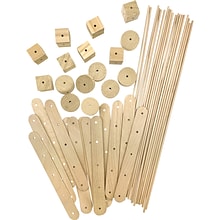 Teacher Created Resources® STEM Basics: Wood Construction Kit, 66/Pack, 3/Bundle (TCR20950-3)
