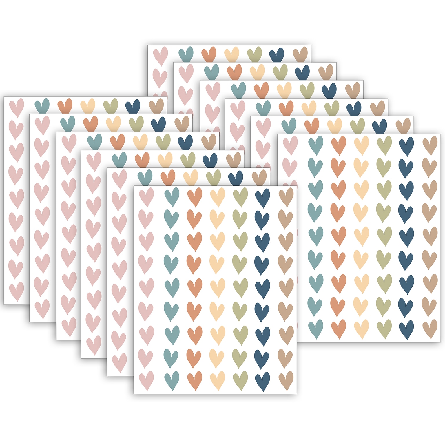 Teacher Created Resources® Everyone is Welcome Hearts Mini Stickers, Assorted Colors, 378 Per Pack, 12 Packs (TCR7140-12)