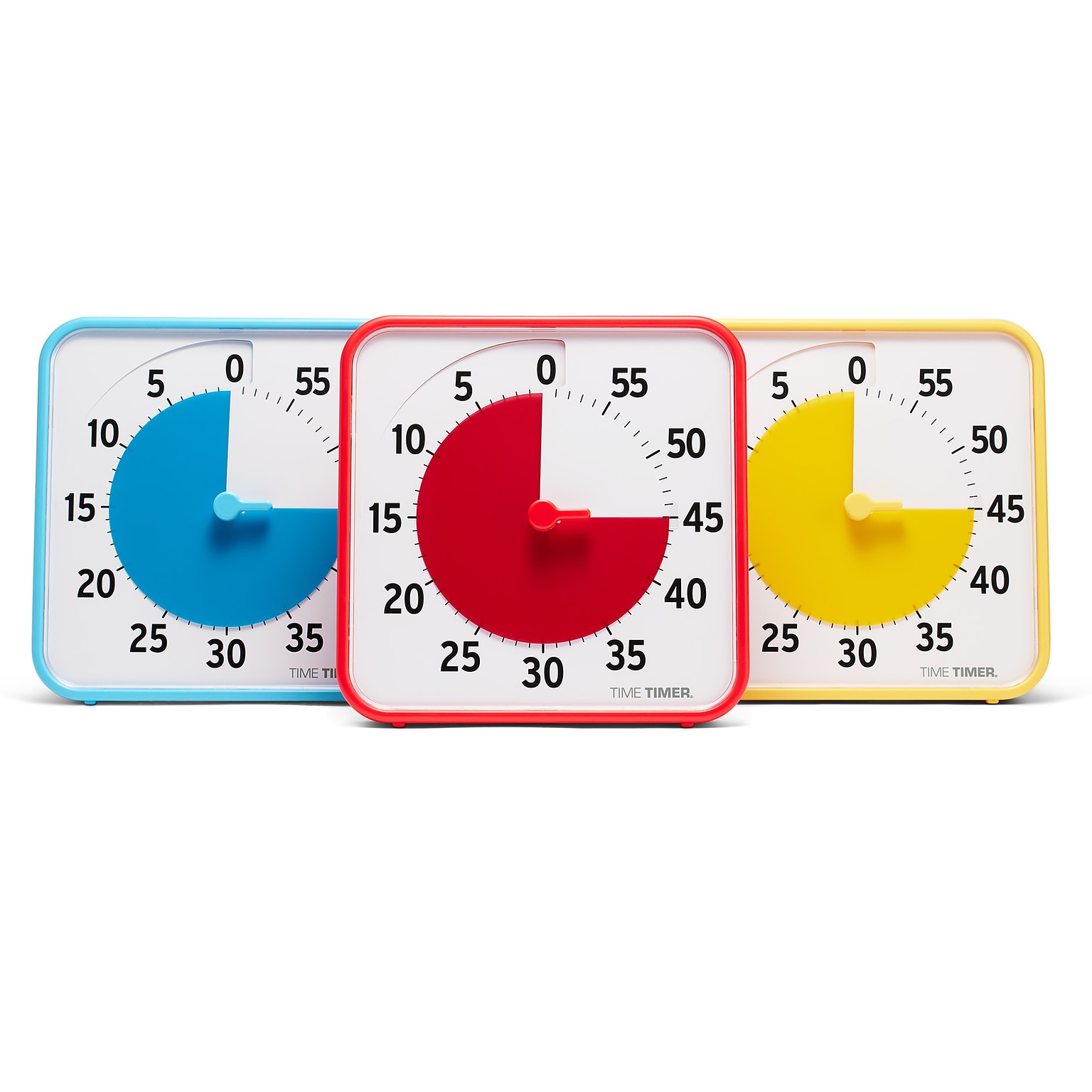 Time Timer Original 60-Minute Wind Up Timers Set, Assorted Colors, 3/Set (TTMTT08BPRM3W)