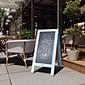 Flash Furniture Canterbury Vintage Wooden A-Frame Magnetic Indoor/Outdoor Chalkboard Sign, Robin Blue, 40"x20" (HGWAGDIS542315)