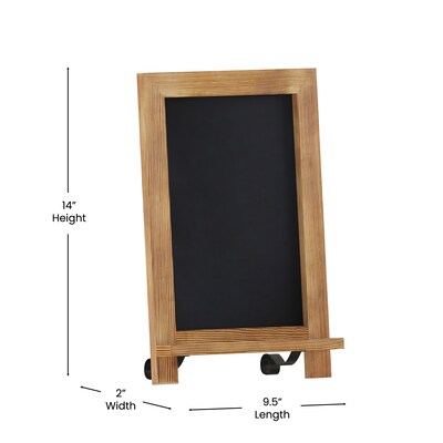 Flash Furniture Canterbury Tabletop Magnetic Chalkboard Sign, Torched, 9.5" x 14" (HFKHDGDIS122315)