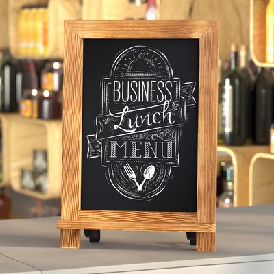 Flash Furniture Canterbury Tabletop Magnetic Chalkboard Sign, Torched, 9.5" x 14" (HFKHDGDIS122315)