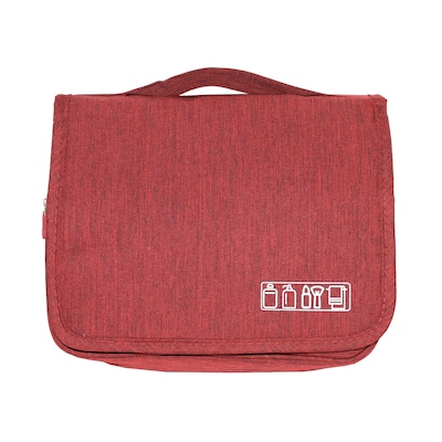 Nicci Toiletry Bags Collection Polyester Unisex Wallet, Burgundy, 3.14 (CBM30003)