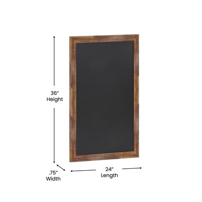 Flash Furniture Canterbury Wall Mount Magnetic Chalkboard Sign, Torched, 24" x 36" (HGWA3GD791315)