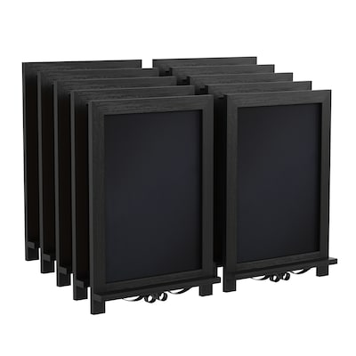 Flash Furniture Canterbury Wood Tabletop Magnetic Chalkboards, Black, 12" x 17" (10HFKHDIS722315)