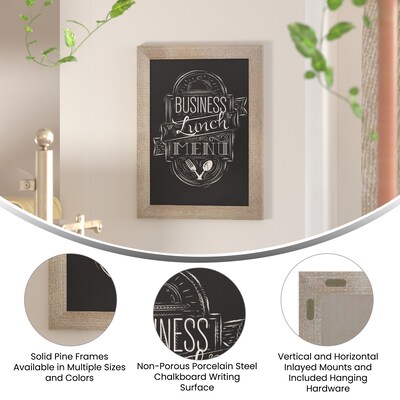 Flash Furniture Canterbury Wall Mount Magnetic Chalkboard Sign, Weathered, 18" x 24" (HGWAGDIS854315)