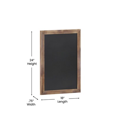 Flash Furniture Canterbury Wall Mount Magnetic Chalkboard Sign, Torched, 18" x 24" (HGWAGDIS852315)