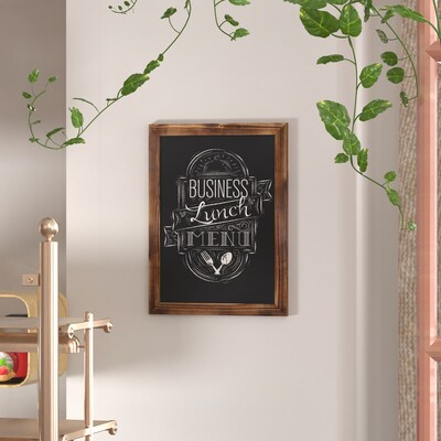Flash Furniture Canterbury Wall Mount Magnetic Chalkboard Sign, Torched, 18" x 24" (HGWAGDIS852315)