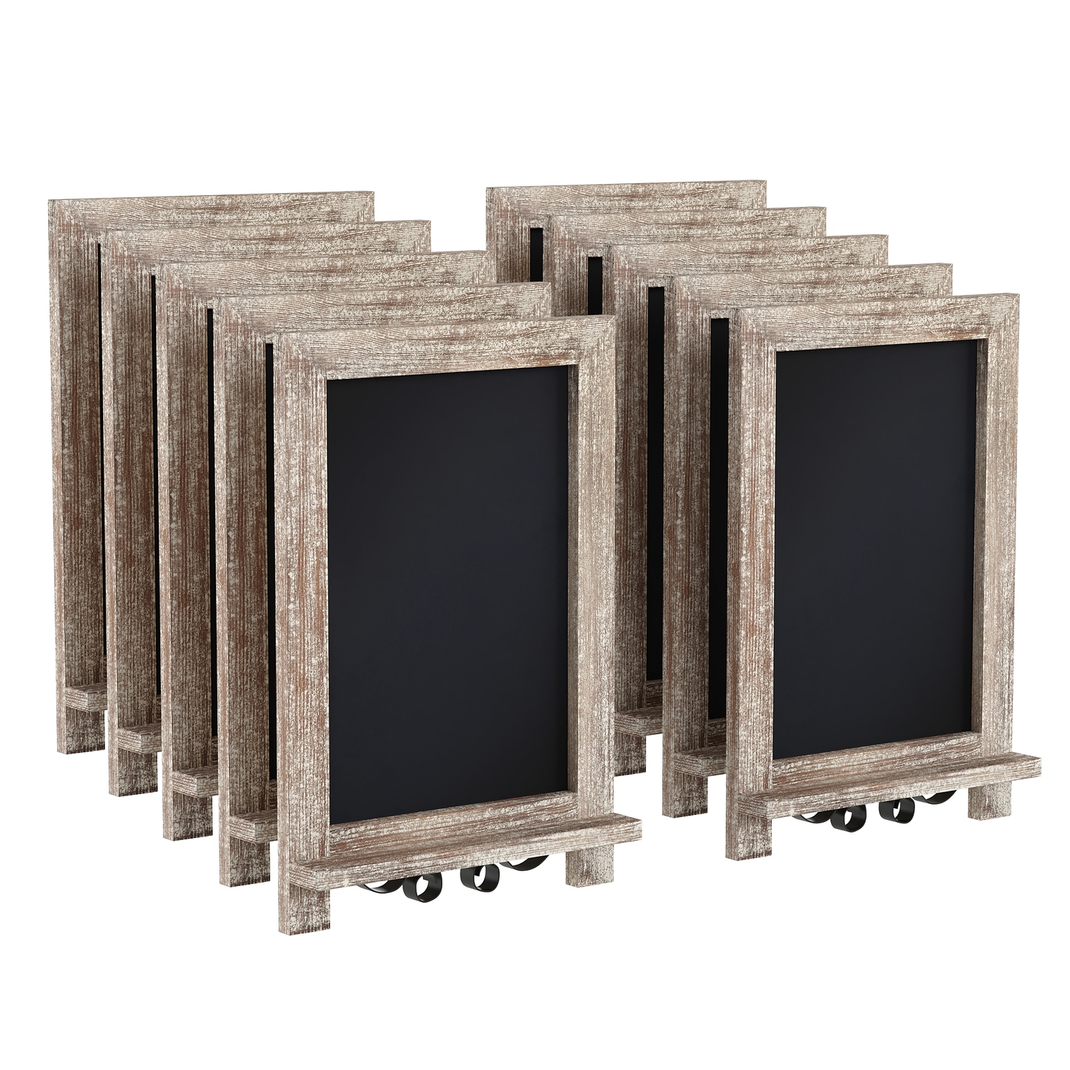 Flash Furniture Canterbury Wood Tabletop Magnetic Chalkboards, Weathered, 9.5 x 14 (10HFKHDI322315)