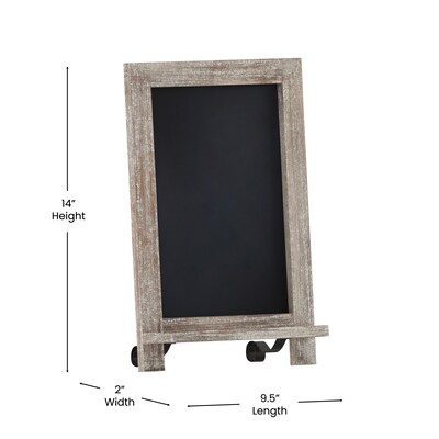 Flash Furniture Canterbury Wood Tabletop Magnetic Chalkboards, Weathered, 9.5" x 14" (10HFKHDI322315)