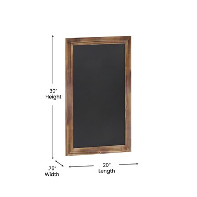 Flash Furniture Canterbury Wall Mount Magnetic Chalkboard Sign, Torched, 20" x 30" (HGWAGDIS462315)