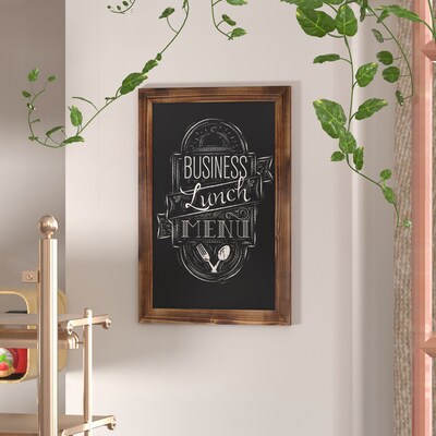 Flash Furniture Canterbury Wall Mount Magnetic Chalkboard Sign, Torched, 20" x 30" (HGWAGDIS462315)