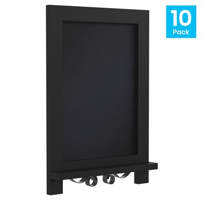 Flash Furniture Canterbury Wood Tabletop Magnetic Chalkboards, Black, 9.5" x 14" (10HFKHDIS222315)