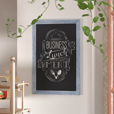 Flash Furniture Canterbury Wall Mount Magnetic Chalkboard Sign, Rustic Blue, 24" x 36" (HGWA1GD072315)