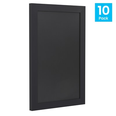 Flash Furniture Canterbury Wall Mount Magnetic Chalkboard Sign, Black, 11" x 17" (10HGWAIS862315)