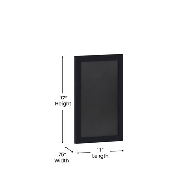 Flash Furniture Canterbury Wall Mount Magnetic Chalkboard Sign, Black, 11" x 17" (10HGWAIS862315)